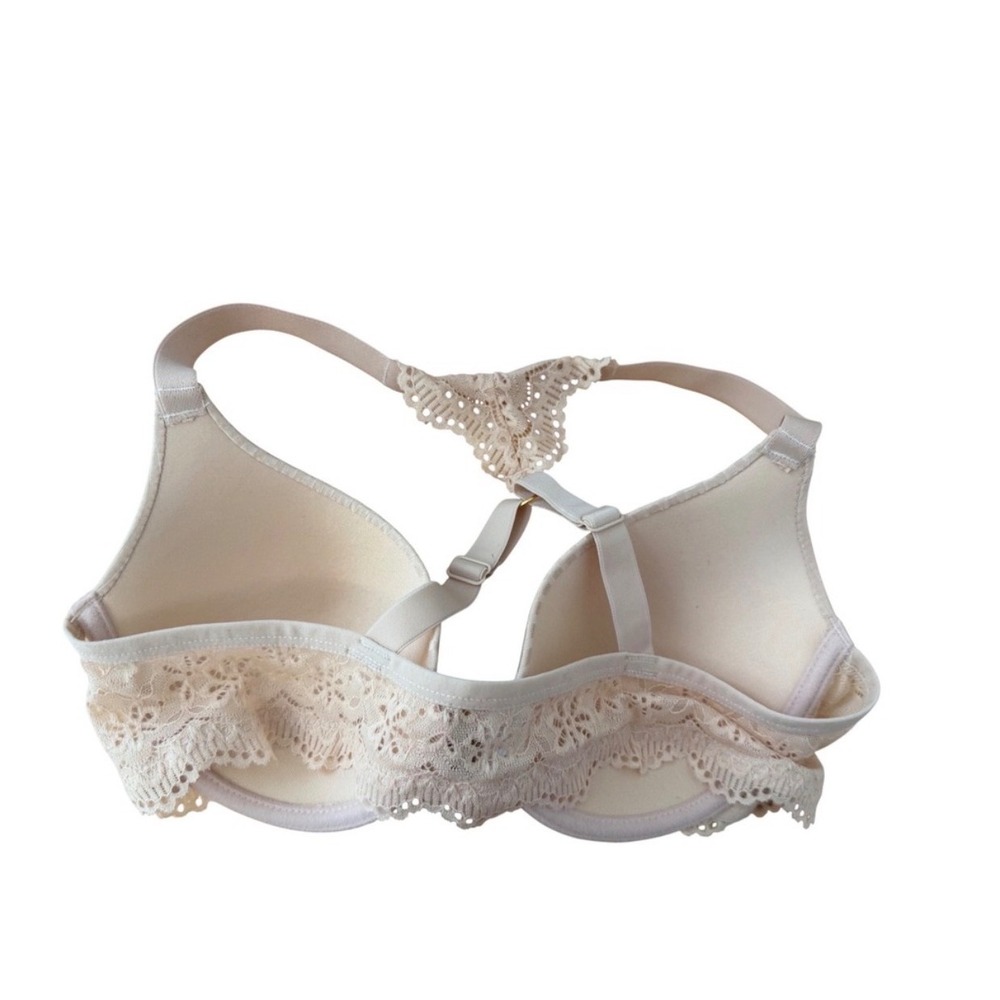 3pcs Elegant Lace Front Closure Push Up Bra Set White Black & Nude Size 38D NWT - Picture 4 of 4